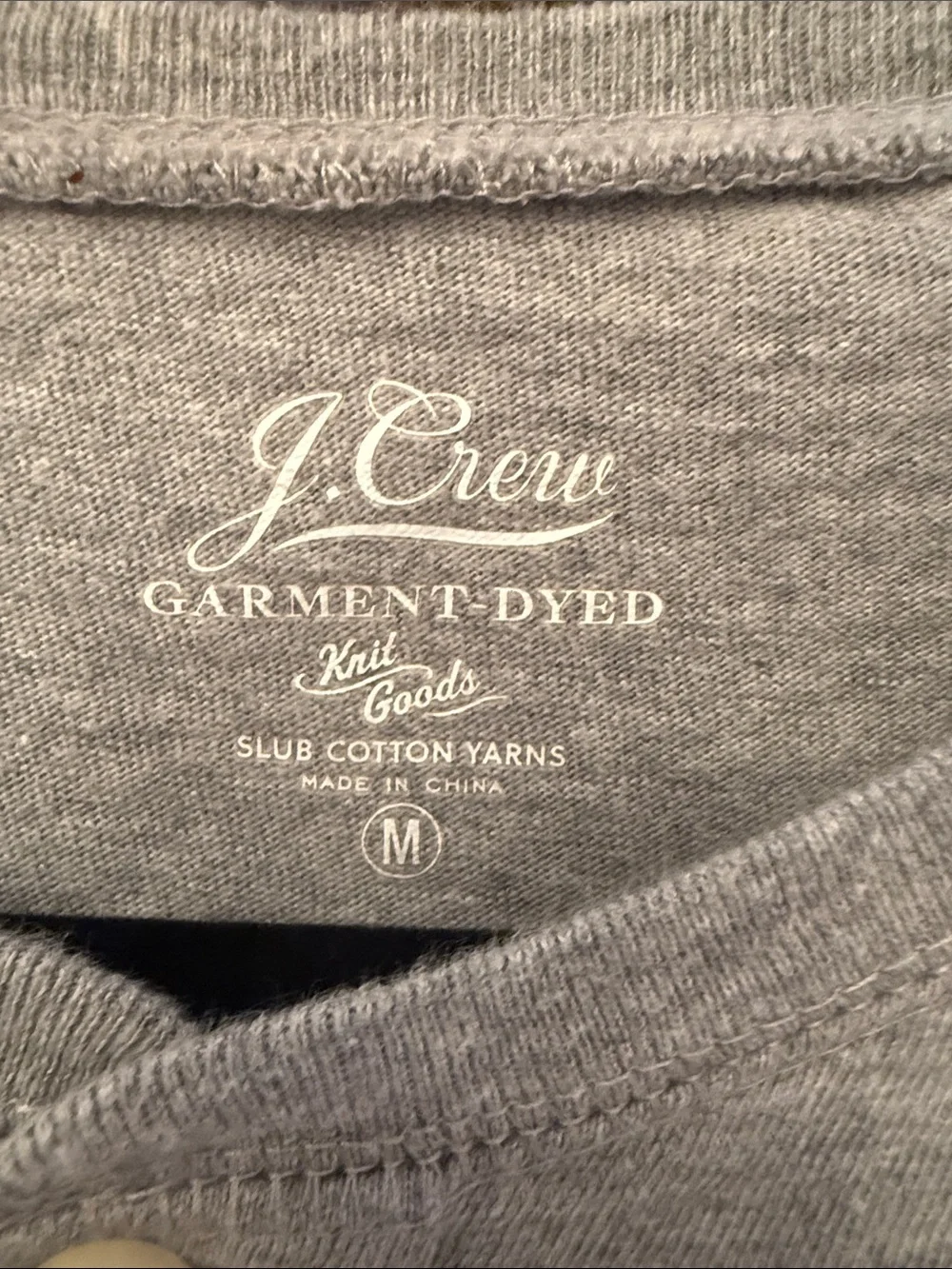 J. Crew Men's Light Gray Long-Sleeve Henley